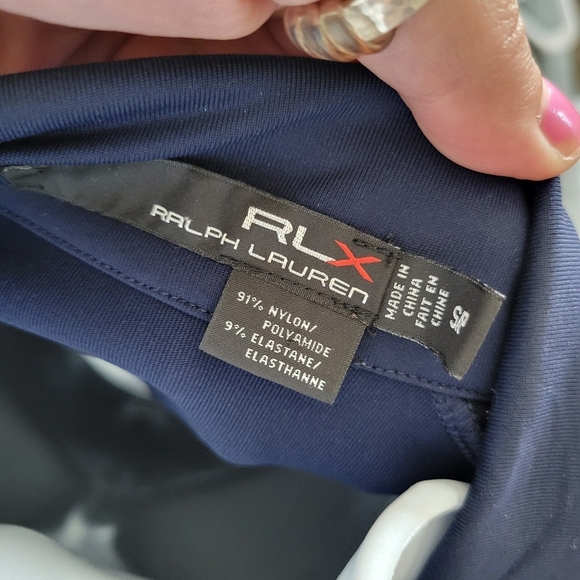 Ralph Lauren RLX Women's Small Navy Blue Quarter Zip Athletic Pullover Running - Picture 3 of 7